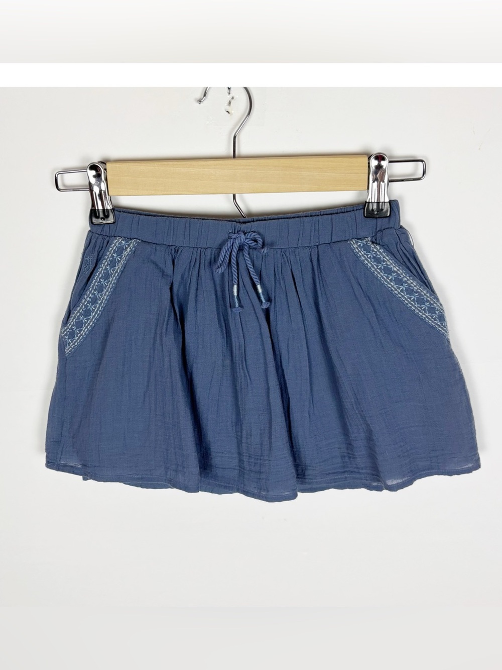 Polo Ralph Lauren Skirt Girls Size 5 Blue Embroidered Gauzy
